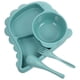 thumbnail image 4 of 1 set de placa de dinosaurio para niños pequeños niños Divided Children Bowl Bown Futk Spoon, 4 of 6