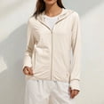 thumbnail image 2 of Baberdicy Beige Women's Ice And Sun Protective Jacket Light And Breathable Cycling Jacket, 3Xl, 2 of 5