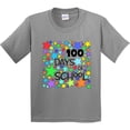 thumbnail image 3 of Inktastic 100 Days of School Colorful Stars Youth T-Shirt, 3 of 5