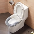 thumbnail image 5 of VOTRUDI Warm Thick Plush Toilet Seat Cover - Washable Waterproof Gray Toilet Seat Cushion, Cozy Winter Bathroom Household All-Season Toilet Cover, 5 of 5
