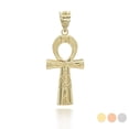 thumbnail image 3 of 14k Solid Yellow Egyptian Ankh Cross Pendant, 3 of 4