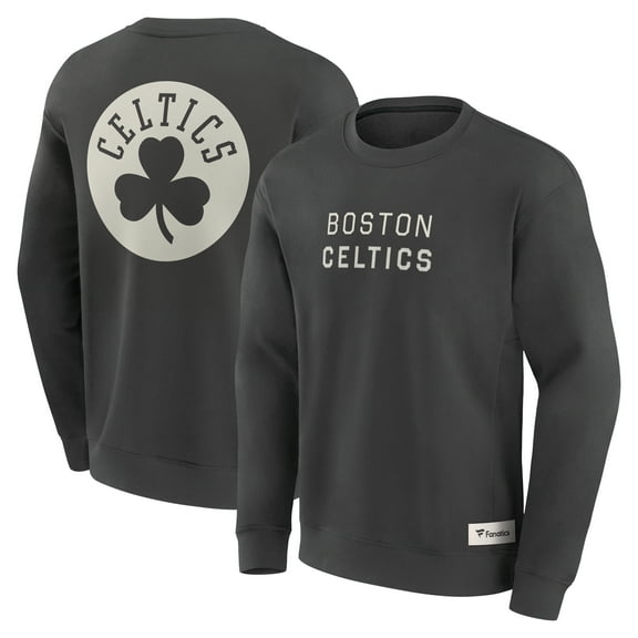 Men's Fanatics Gray Boston Celtics Elements Future Ground Lettering Pullover Sweatshirt