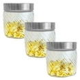 thumbnail image 1 of JS Gourmet - Set of 3 Embossed Glass Containers with Airtight Lid, 900ml Capacity, 1 of 1
