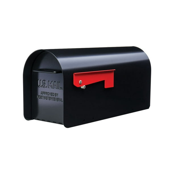 Gibraltar Mailboxes Ironside Large Heavy Duty Steel Post Mount Mailbox Black Mb801b Walmart Com Walmart Com