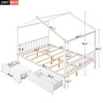 thumbnail image 4 of Aukfa Full House Bed with Storage Drawers, Wood Montessori Bed - White, 4 of 8