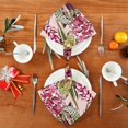 thumbnail image 4 of Iauyy Satin Napkins Set of 1- Purple-pink Floral DIY Printing Decoration Cloth Napkin- Easy Care for Home/Party, 4 of 8