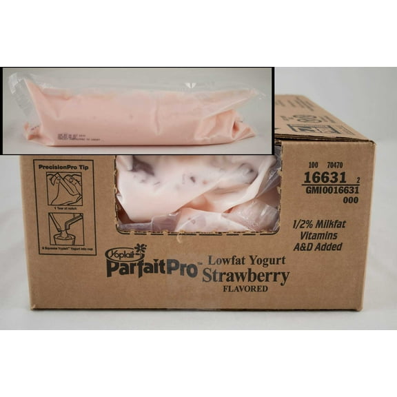 Yoplait ParfaitPro Low Fat Strawberry Yogurt, 64 Ounce -- 6 per case.