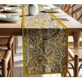 thumbnail image 2 of Vargottam 100% Cotton Table Runner - Double Layered with Side Borders - Table Linen - Paisley Print for Dining, Console & Coffee Tables, 2 of 6