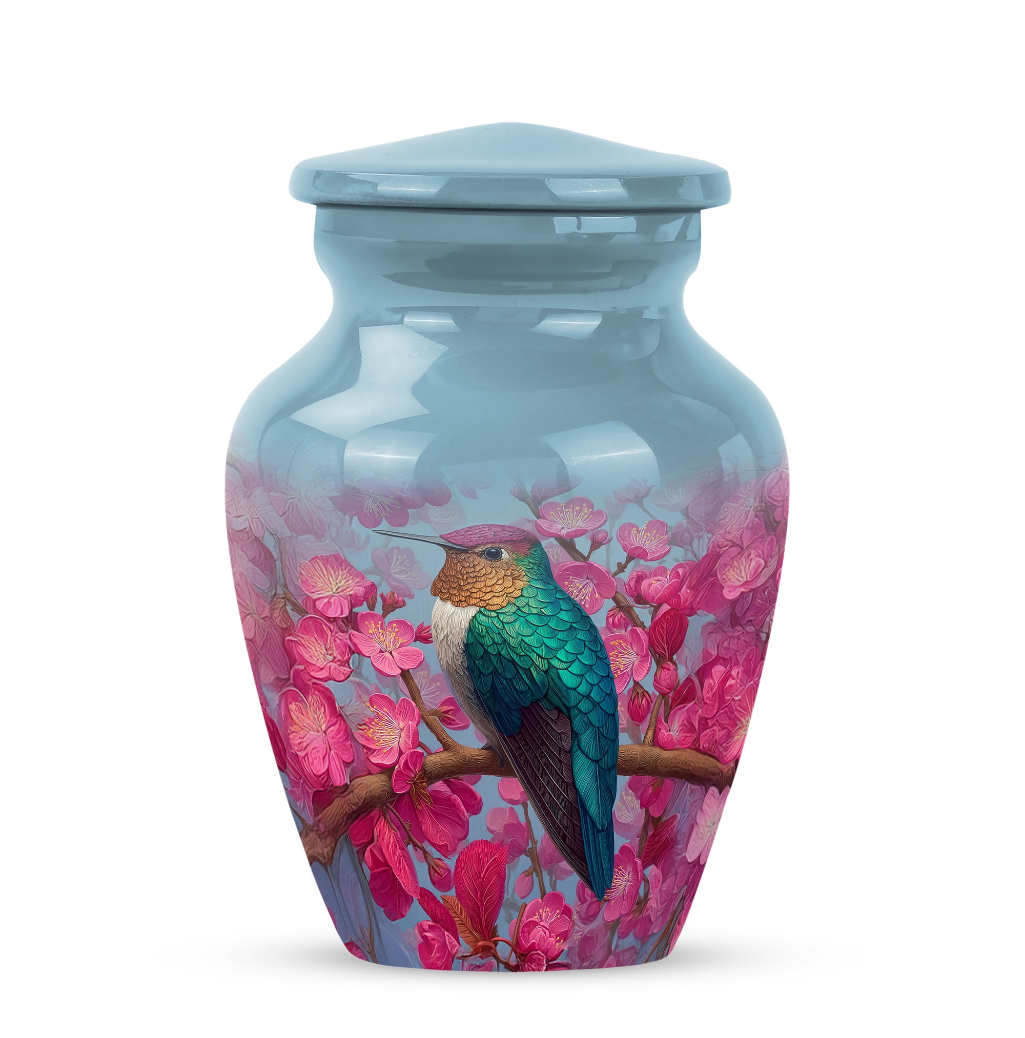 Humming Bird Keepsake Urns For Human Ashes Baby Girl & Boy, Cremation Urns For Ashes Women, Large Decorative Funeral Urn For Ashes For Male, Female (Size-10inch 1pcs, 3inch 1pcs)