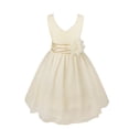 thumbnail image 4 of DPOIS Kids Flower Girls Elegant Sleeveless Wedding Party Formal Dress Cream 8, 4 of 6