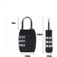 thumbnail image 2 of 2 Pack Combination Lock, 3 Digit Combination Padlock Set Your own Small Combination Locks for Gym Locker Locks, Suitcase, School, Doors (Black), 2 of 5
