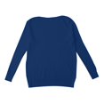 thumbnail image 4 of Vinsonshop Casual Ribbed Sweaters for Women Long Sleeve Boat Neck Knit Tops Slim Fit Basic Pullover Jumpers Fall Fashion Clothes Dark Blue XL, 4 of 5