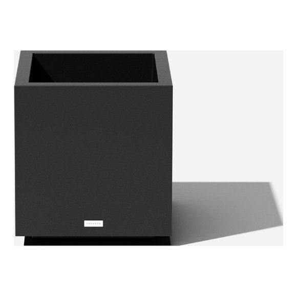 Veradek Block Series Cube Small Plastic Planter - Black