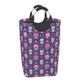 thumbnail image 2 of Picia leaf flower Skull colorful Laundry Basket With Handles Laundry Hamper Toys Storage Organizer Foldable Bucket Washing Bin Dirty Clothes Bag For Home Bathroom Bedroom Dorm, 2 of 6