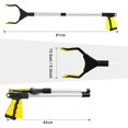 thumbnail image 2 of Outils de Préhension, 32" Pince Rotative en Caoutchouc, Outils de Ramassage, Outil de Préhension Pliable, Extension à Bras Long pour Ramasse-Déchets - Jaune esquí esquí Gafas de esquí, 2 of 5