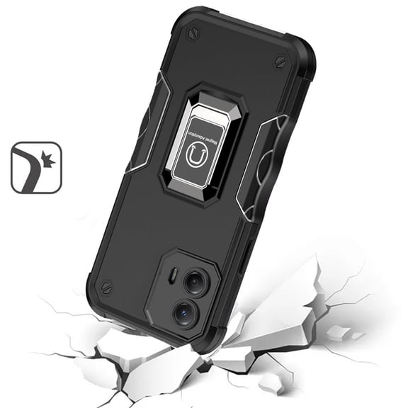 For Motorola Moto G 5G 2023 Hybrid Cases with Magnetic Ring Holder Stand Kickstand Heavy Duty Rugged Drop Shockproof Cover ,Xpm Phone Case [ Black ]