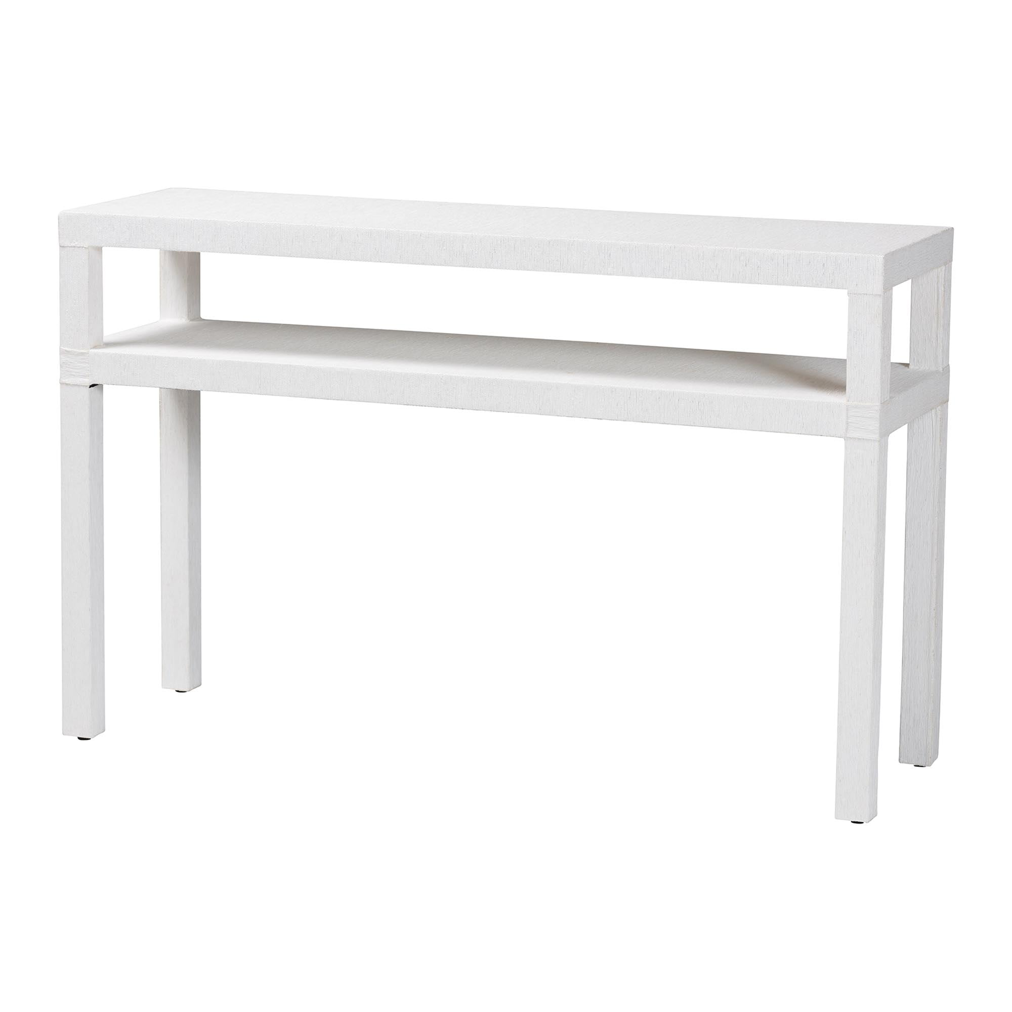 bali & pari Gale Boho Console Table, White