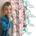 thumbnail image 3 of Blackout Kids Curtains,Pink Bows and Baseballs Pattern Childrens Insulated Curtains Set Of 2,Bedroom Essentials,Toddler Room Decor 52"x63", 3 of 5