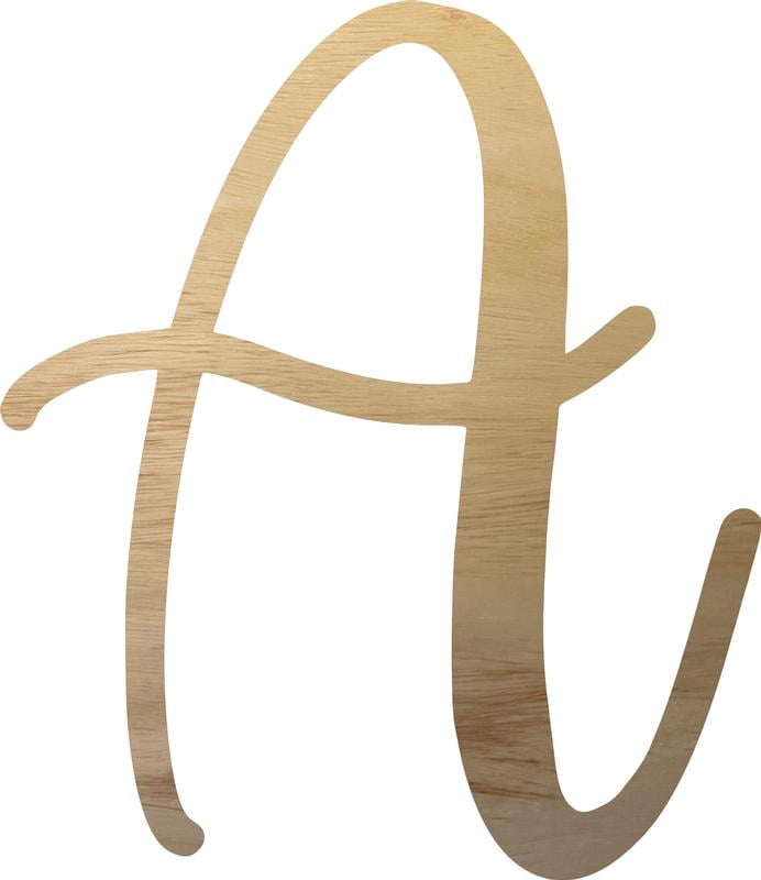 12'' Unfinished Wooden Letter, Wall Hanging Craft Letter A, Paintable