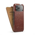 thumbnail image 4 of Allytechgroup Flip Case Compatible with iPhone 17 Pro, Slim Fit Lightweight Premium PU Leather Vertical Shockproof Full Body Protection Luxury Cover Case for iPhone 17 Pro, Brown, 4 of 8