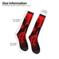 thumbnail image 2 of Xecao The Red Head Skull Print Compression Socks for Both Men And Women for Running, Travel, Flight, Nurse, 2 of 6