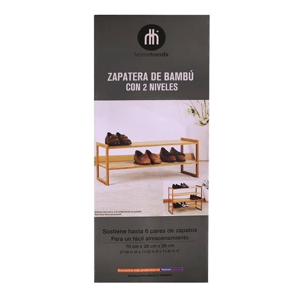Zapatera Hometrends Bambú con 2 Niveles