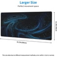 thumbnail image 4 of Large Mouse Pads Black Blue Modern Abstract Fantasy Galaxy Non-Slip Rubber Base, Gaming Mousepad, Keyboard and Mouse Pad with Stitched Edges,PC Desk Mat for Game,Work,Office(31.5"*11.8"), 4 of 6