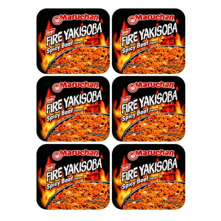 Maruchan Yakisoba Fire Spicy Beef Flavor (3.99 oz.  Pack of 6)