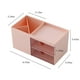 thumbnail image 3 of Organizador de escritorio ABS blanco y azul con 2 cajones y 3 compartimentos | Caja para guardar maquillaje y artículos de oficina, ideal para escritorio, tocador o oficina en casa., 3 of 5