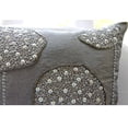 thumbnail image 3 of Cushion Cover For Couch, Grey Pillow Cover, 3D Metallic Sequins and Beaded Flower Throw Pillow Covers 18x18 inch (45x45 cm), Silk Pillows Covers Couch, Floral - Silver Ball Bearings, 3 of 9