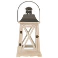 thumbnail image 2 of Kieragrace Muskoka Mayer Engineered Wood and Glass Lantern in Washed White, 2 of 7