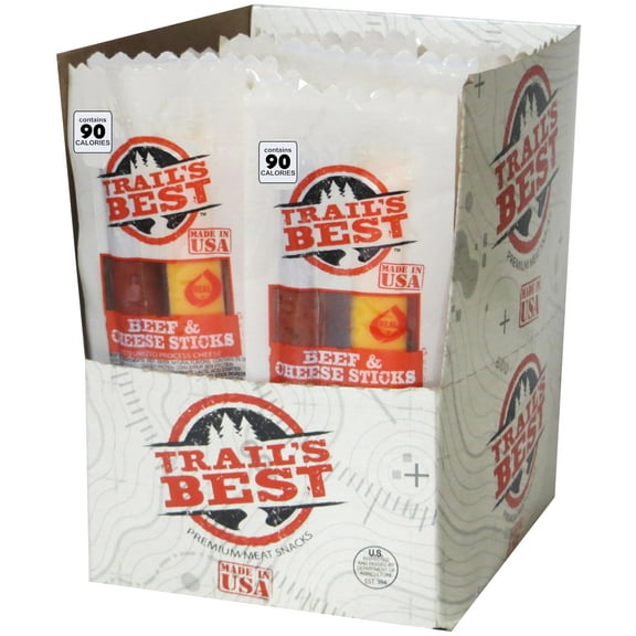 Trail's Best Twin Beef STF9 and Cheese Packs - 1oz Each (20 Count)