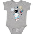thumbnail image 3 of Inktastic Astronaut the Moon Spaceship and Shooting Star for Light Colors Boys or Girls Baby Bodysuit, 3 of 5