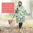thumbnail image 4 of Wearable Oversized Blanket,LightGreen Cartoon Dinosaurs Clouds Pattern Wearable Blanket Hoodie for Adults,Cozy Hooded Blankets with Super Pockets,Super Warm Fuzzy Pullover for Women & Men, 4 of 6