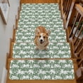 thumbnail image 2 of Sage Green Palm Tree Stair Treads Non Slip for Steps Summer Tropical Country Vintage Silver Tree Leaf 7 Pcs Reusable Adhesive Stair Runner Mats for Dogs Elders Treads Rugs for Staircase 8x30 In, 2 of 9