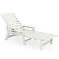 thumbnail image 2 of Gymax Set Of 2 Patio Chaise Lounge Chair HDPE Outdoor Recliner w/ 4-Position Backrest, 2 of 6