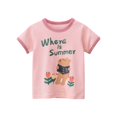 thumbnail image 1 of Camiseta de algodón para niños pequeños, ropa de manga corta, informal, holgada, 2-8, 1 of 4
