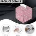 thumbnail image 7 of Psesaysky Decorative Tissue Box Cover Square Cute Kitty - Waterproof Pink Leather Tissues Cube Boxes Holder Aesthetic Desk Decor for Room, Home & Office, 7 of 7