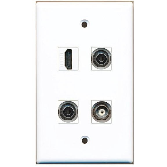 RiteAV - 1 Port HDMI 2 Port 3.5mm 1 Port BNC Wall Plate