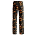 thumbnail image 6 of Tplvbz Halloween Pajama Pants Women - Spooky Print Lounge Pants for Women, Soft Pj Pants Comfy Elastic Waist Sleepwear, Womens Halloween Pj Pants, Cozy Pajama Pants for Fall & Holiday Saffron S, 6 of 8