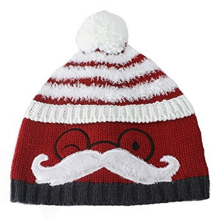 Women's Santa with Glasses and Mustache Christmas Hat