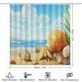 thumbnail image 2 of Seashell On The Beach 4 Piece Shower Curtain Sets, with Non-Slip Rugs, Toilet Lid Cover And Bath Mat, for Bathroom Decor Set, 2 of 7