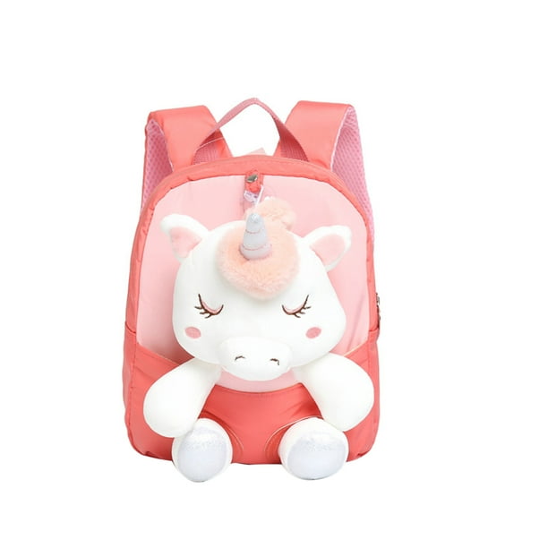 Kid Cartoon Unicorn Backpack, 3D Doll Student Rucksack Work Travel