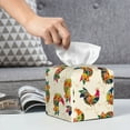 thumbnail image 6 of Yiaed Boho Chicken Print Tissue Box Cover, PU Leather Decorative Organizer for Tabletop, Bathroom, Car, Office Creative Decorative, 6 of 7