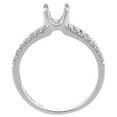 thumbnail image 2 of 14K White Gold Natural Tanzanite Engagement Ring Round 6 mm Split Shank Diamond Accents, size 5, 2 of 2