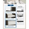 thumbnail image 4 of 5 Piece Patio Rattan Conversation Set, Outdoor Wicker Furniture Set with Tempered Glass Coffee Table, Rattan Chairs with Ottomans & Thick Soft Cushions for Garden Backyard Porch, Beige, 4 of 8