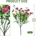 thumbnail image 2 of Artificial Fake Grass 8 Pcs Faux Greenery Stems UV Resistant Outdoor Plants Plastic Spring Tropical Bushes for Home Window Garden Office Patio Pathway Front Porch Decor(Purple), 2 of 5