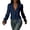 Blue, variant on Collared Textured Shirts For Womens Flare Ruffle Cuff Partial V Neck Blouse Baggy Dressy Business Casual Tops Black 2XL
