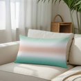 thumbnail image 6 of Teal Green Cream Ombre Throw Pillow Cover 20 x 26 Inch Decorative Pillow Cover Gradient Aesthetic Farmhouse Lumbar Pillowcase Seasonal Rectangle Cushion Case for Couch Sofa Bed Living Room, 6 of 9