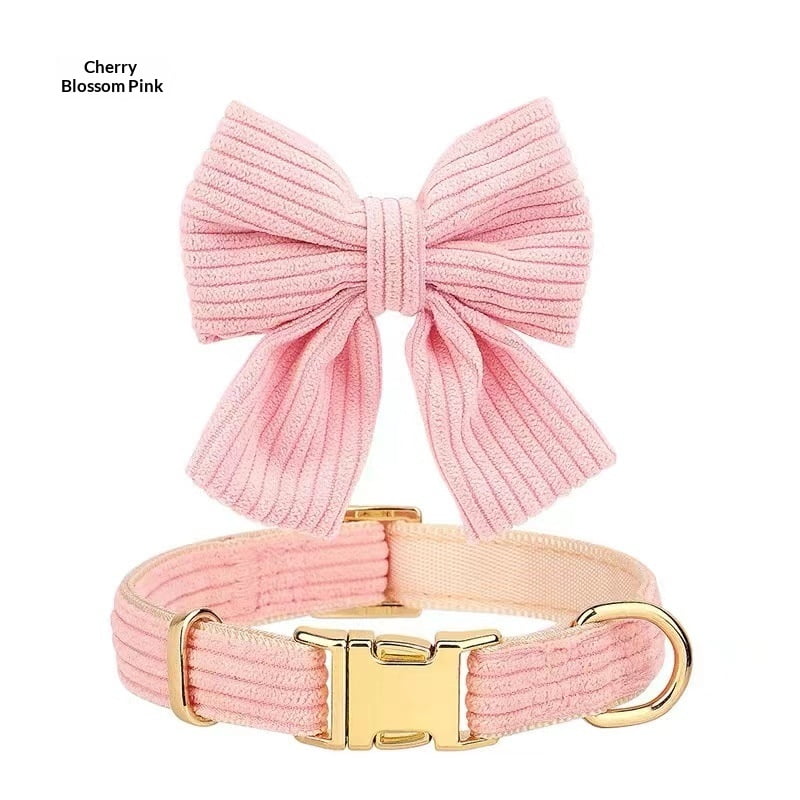 5 pack Cute Extra Small Dog Harness Collar and Leash Set with Bowtie, Soft Adjustable Plaid Puppy Harness for Small Sized Dogs Cats Walks Parties and Photoshoots(S)